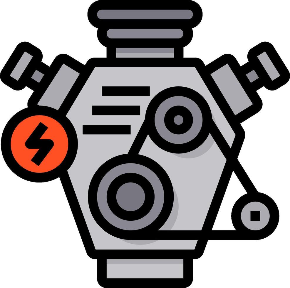 a-car-engine-with-a-red-arrow-on-it-free-vector
