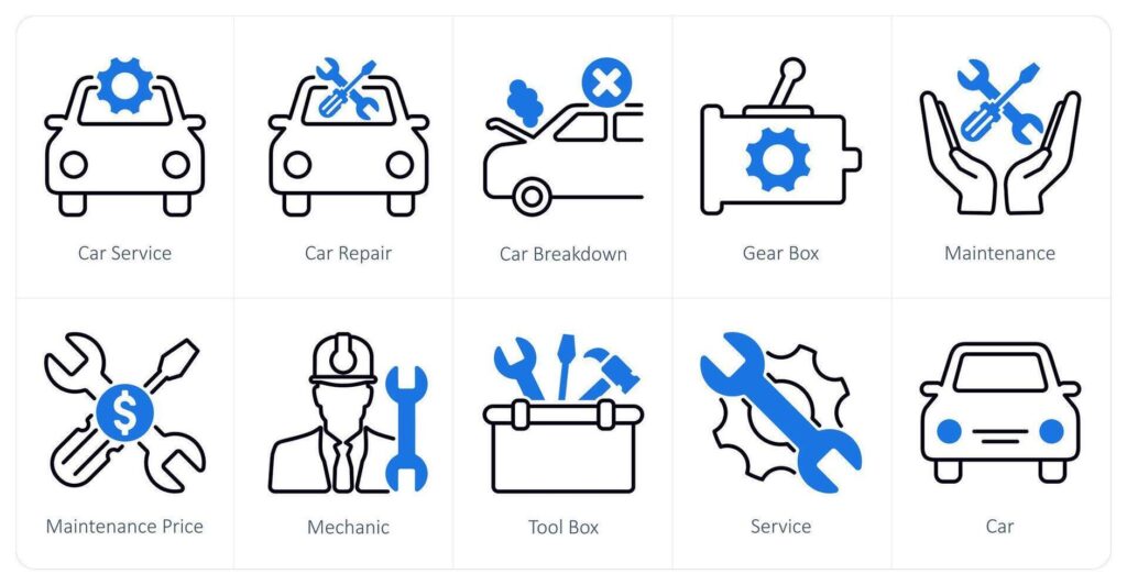 a-set-of-10-car-icons-as-car-service-car-repair-car-breakdown-vector